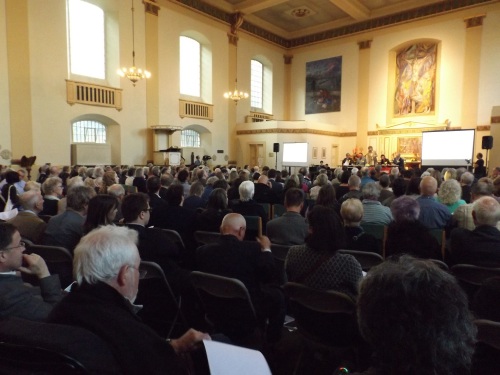 A crowded St John's Waterloo on Monday evening